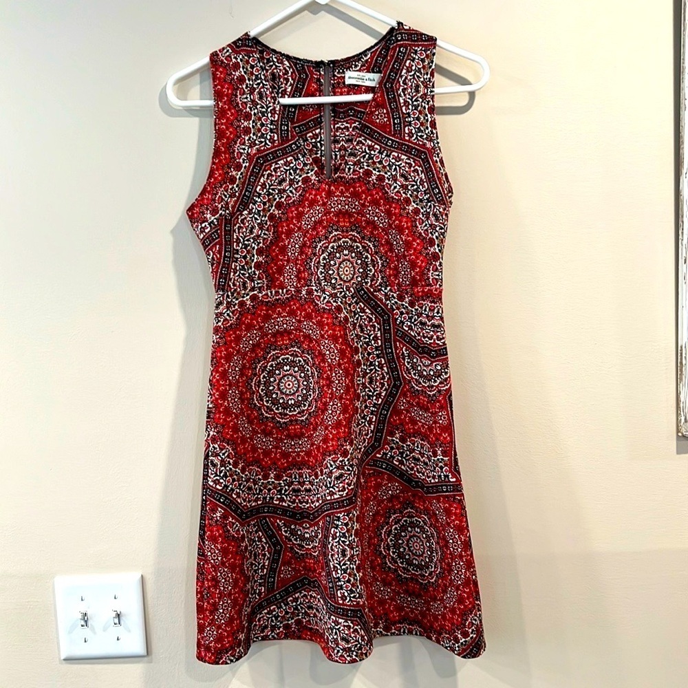 🔥Abercrombie & Fitch Red A-Line Mini Dress🔥 - Picture 1 of 7